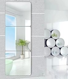 Недорогие -преобразите свой дом с помощью этой зеркальной настенной наклейки diy - идеально подходит для ванных комнат!