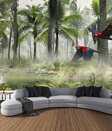 billiga -tropisk skog regnskog hängande gobeläng magi natur väggkonst stor gobeläng väggmålning dekor fotografi bakgrund filt gardin hem sovrum vardagsrum dekoration