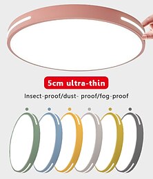 cheap -Ceiling Light 12" Macaron Ultra-thin 5cm Bright & Power Saving Modern Acrylic Round Flush Mount LED Ceiling Lamp Warm White 110-240V