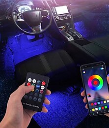 cheap -RGB LED Car Interior Atmosphere Lights Ambient Mood Lights Foot Lamp With Cigarette Lighter APP Remote Control