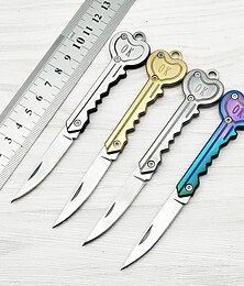 economico -ok coltello pieghevole portachiavi mini coltellino tascabile taglierino portachiavi ciondolo colore maniglia decorazione