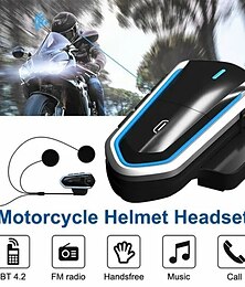 cheap -Motorcycle Headset Bluetooth Helmet Intercom Waterproof Helmet Headset Bluetooth 4.1 Motorcycle Accessories