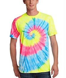 billiga -Disk Tie Dye T-shirt Anime 3D Grafisk Till Par Herr Dam Vuxna Karnival Maskerad 3D-utskrift Ledigt / vardag