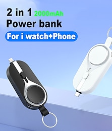 abordables -2000mah portable porte-clés chargeur type-c ultra-compact mini batterie batterie de secours de charge rapide banque d'alimentation pour iphone xiaomi