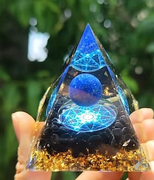 economico -piramide di orgone per energia positiva e sfera di cristallo di ametista, con protezione dai cristalli generatore di energia per lo stress ridurre la meditazione curativa e l'attrazione della ricchezza per la decorazione domestica