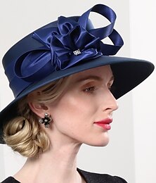 economico -Cappelli Stoffa a doppio strato Bombetta / Cappello a cloche Cappello da Sole Cappello a cilindro Matrimonio Tè Elegante Britannico Con Cristallo Fiocco Copricapo Copricapo