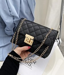 halpa -Naisten Käsilaukku Crossbody laukku Olkalaukku Matkapuhelin pussi PU-nahka Toimisto Päivittäin Soljilla Säädettävä Suuri tilavuus Vedenkestävä Yhtenäinen väri Musta Valkoinen Beesi