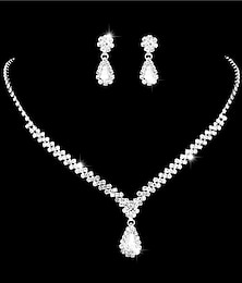 cheap -Bridal Jewelry Sets 1 set Alloy 1 Necklace Earrings Women's Fashion Simple Luxury Briolette Drop Geometric Jewelry Set For Wedding Anniversary Party Evening