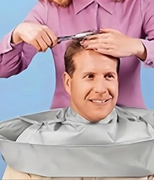זול -סינר שיער שכמיית מעצב שיער עיצוב פשוט דפוס עמיד למים תספורת בד עיטוף מגן על גזירת שיער גלימה מטריית שכמייה שימוש במספרה בבית או בסלון מעצב שיער
