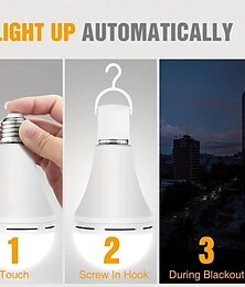baratos -lâmpada led de emergência recarregável com suporte de gancho acende quando falha de energia lâmpadas led e27 para acampamento doméstico caminhadas