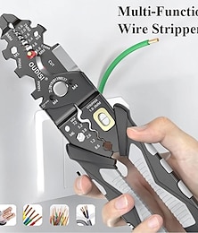 billige -25 i 1 elektriker tang multifunktionel lang næse tang wire stripper kabel cutter terminal crimping håndværktøj