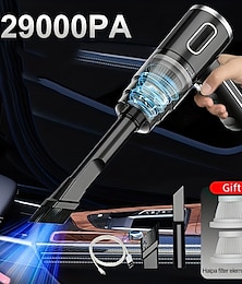 abordables -1 pc 29000pa mini aspirateur sans fil 120 w forte aspiration voiture aspirateur de poche sans fil appareils de nettoyage pour voiture maison pc