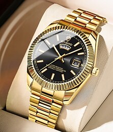 cheap -BINBOND Men Quartz Watch Luxury Large Dial Fashion Business Luminous Calendar Waterproof Alloy Watch