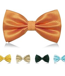 cheap -Men's Classic Bow Ties On Formal Solid Tuxedo Bowtie Wedding Party Work Bow Tie - Plaid 1 PC