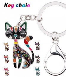 ieftine -aliaj de email floral pisicuta eleganta brelocuri brelocuri animale animale de companie bijuterii cadou pentru femei fete poșeta poșete brelocuri accesorii