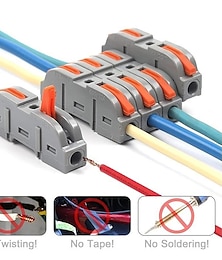 cheap -20Pcs Quick Wire Connection Terminal SPL-1 Splicing Conductor Compact Fast Cable Wire Connection Conductor Terminal Block