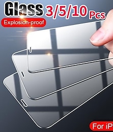 economico -3 pezzi 5 pezzi 10 pezzi Protezione schermo Per Apple iPhone16 iPhone 15 Pro Max Plus iPhone 14 13 12 11 Pro Max Mini X XR XS Max 8 7 Plus Vetro temperato Durezza 9H Anti Bolle Anti-impronte Alta