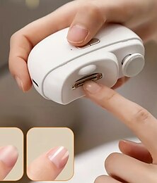 abordables -Cortaúñas eléctrico de seguridad, cortaúñas automático, cortaúñas portátil, cortaúñas eléctrico, herramienta de manicura para niños, adultos, ancianos