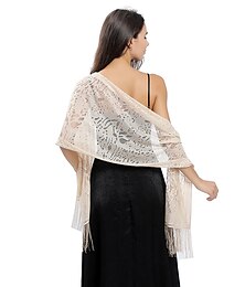 abordables -Etoles de Femme Elégant Rétro Vintage Sans Manches Polyester Boléros de Mariage Avec Gland Pour Mariage Eté