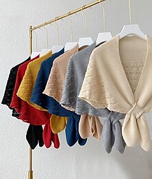 cheap -Women‘s Knitted Vest Shoulder Scarf Stylish and Feel Cozy Daily Wear For Fall Wedding