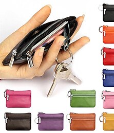 preiswerte -Mode Leder Mini-Münz Geldbörse Clutch Reißverschluss Kleine weiche Schlüssel Kartenhalter Geldbeutel Taschen Brieftaschen