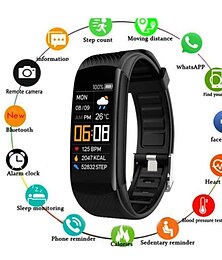 baratos -Relógio inteligente c5s banda inteligente pulseira de fitness bluetooth lembrete de chamada monitor de freqüência cardíaca pressão arterial compatível com smartphone mulheres homens lembrete de