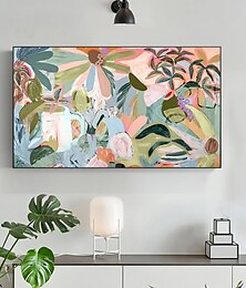 billiga -handgjord oljemålning canvas väggkonst dekoration modern abstrakt blomma för heminredning rullad ramlös osträckt målning