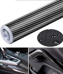 economico -Pellicola in vinile in fibra di carbonio 6D pellicola per auto autoadesiva anti-collisione adesivi per auto Fai da te adattabile universale per la maggior parte dei veicoli