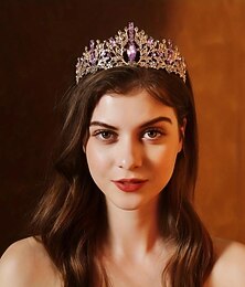 abordables -Couronne de diadème pour femmes filles, diadème de couronne de princesse en cristal rose, diadème de mariage pour la mariée, accessoires de cheveux dorés pour le concours de quinceanera de fête de bal