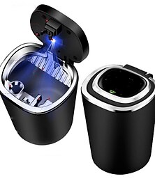 cheap -Universal Car Ashtray Smokeless Storage Cup Cigarette Retardant Box LED Glowing