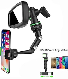 cheap -Rearview Mirror Phone Holder Universal 360 Degrees Rotating Car Phone Holder Car Rearview Mirror Mount Phone and GPS Holder for 47mm-71mm Wide Mobile Phones Use for Home Table Kitchen etc 1PCS