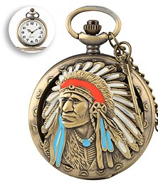 economico -orologi da tasca retrò per uomo serie capo steampunk orologio da taschino vintage al quarzo collana squisita regali unisex mezzo cacciatore