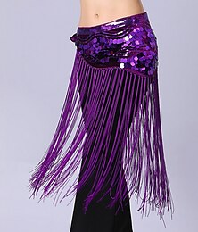 cheap -Belly Dance Dance Accessories Belt Glitter Cinch Cord Tassel Women's Performance Training High Polyester Sequined