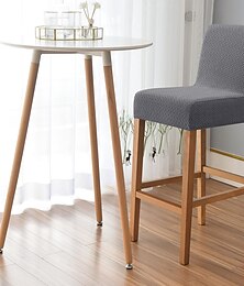 abordables -Lot de 2 housses de tabouret de bar extensibles noires, bordeaux, pour tabouret de bar, pour salle à manger, café, tissu jacquard avec fond élastique