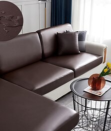 billige -pu skinn stretch sofa putetrekk 100% vanntett pute slipcover for stol pute møbelbeskytter sete pute sofatrekk med elastisk bunn vaskbar
