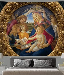 Недорогие -Sandro botticelli висит гобелен настенное искусство большой гобелен фреска декор фотография фон одеяло занавес дома спальня гостиная украшение