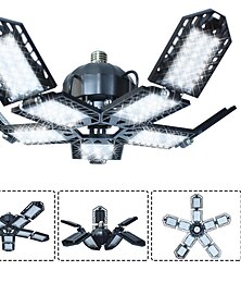baratos -Lâmpada led para garagem 6/8/10 painéis 200 w 20000lm 6500 k luz led para loja com painéis deformáveis luz do celeiro do porão luzes do teto da garagem