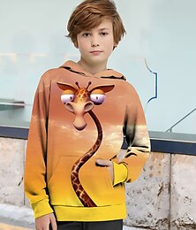billiga -sonic barn pojkar hoodie grafisk skola 3d-utskrift långärmad ficka dagligen 3-12 år vinter ljusblå