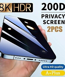رخيصةأون -2 جهاز كمبيوتر واقي الشاشة من أجل Apple ايفون 16 آيفون 15 برو ماكس بلس iPhone 14 13 12 11 Pro Max Mini X XR XS Max 8 7 Plus زجاج مقسي ضد التجسس و الخصوصية 9H