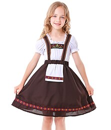 お買い得  -Oktoberfest ギャザースカート トラックテンクライダー ギャザースカートブラウス オクトーバーフェスト バイエルン バイエルン ヴィーゼン 伝統的なスタイル メドウズ 女の子 伝統的なスタイルの布 ブラウス ドレス