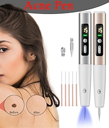 abordables -Eliminador de marcas en la piel Pluma de plasma láser de 15 niveles Eliminación de verrugas de topos y pecas LCD Nevus Tattoo Removedor de manchas negras Eliminación de imperfecciones