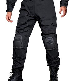 baratos -Homens Calça Camuflada de Caçador Calças Táticas com joelheiras Ripstop A Prova de Vento Respirável Bolso Múltiplo Inverno Outono camuflagem Algodão Calças para Caça Militar Treinamento Jungle Python