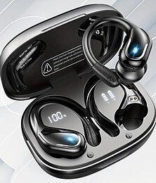 abordables -Écouteurs Sans Fil pour Course Écouteurs IPX7 Étanches avec Crochets d'Oreilles Batterie de 60H Affichage à Double LED Son Pure Bass