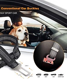 abordables -fournitures pour animaux de compagnie chien ceinture de sécurité de voiture laisse de chien flexible sécurité réfléchissant corde de traction