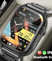 abordables -iMosi KT64 Montre intelligente 1.96 pouce Smartwatch Montre Connectée Bluetooth Podomètre Rappel d'Appel Contrôle de l'Activité Compatible avec Android iOS Femme Hommes Mode Mains-Libres Imperméable