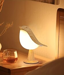 baratos -luz noturna pega com controle de toque tricolor regulável bonito passarinho luz noturna recarregável aromaterapia candeeiro de mesa para quarto berçário escritório carro decoração de casa