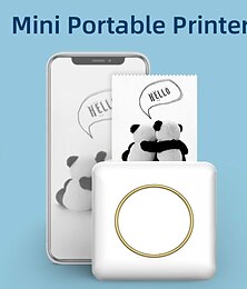 billige -bærbar minietikettskriver: bt-kompatibel blekkløs lommeskriver for termisk klistremerkemaker iphone - perfekt for kvitteringer, bilder, notater og hjemme-/kontorbruk!