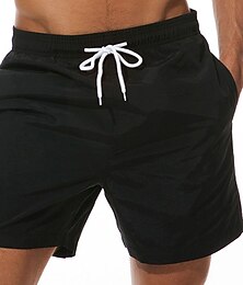رخيصةأون -رجالي شورتات التزلج شورتات السباحة ترونكس السباحة شورت صيفي شورت الشاطئ جيب رباط مع بطانة شبكية سهل سريع جاف الأماكن المفتوحة مناسب للعطلات مناسب للخارج ستايل هاواي بوهو رمادي أخضر أسود