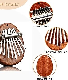 voordelige -8 Toets Mini Kalimba Hoge Kwaliteit Exquisite Vinger Duim Piano Marimba Muzikaal Goed Accessoire Hanger Cadeau Kerstcadeau