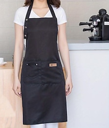 economico -grembiule da chef per donna e uomo, grembiule da cucina, grembiule da giardinaggio personalizzato con tasca, grembiule da lavoro in tela di cotone incrociato sul retro resistente regolabile